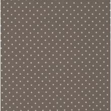 Плат Poplin - Малки бели точки на сив фон, 50 х 46 см