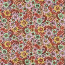 Плат Poplin - Феерия в прасковено - 50 х 49 см Плат Poplin - Феерия в прасковено - 50 х 49 см