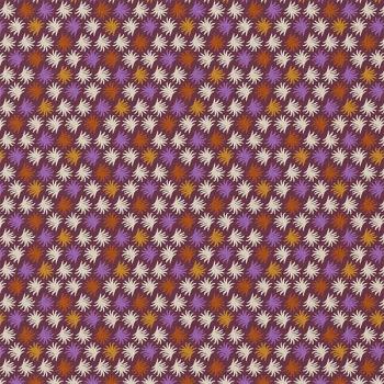 Плат Poplin - Корали на лилав фон - 50 х 50 см