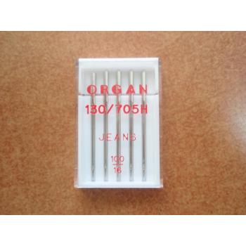 Игли за дънки JEANS Organ - 5 бр. № 100