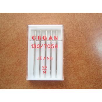 Игли за дънки JEANS Organ - 5 бр. № 90